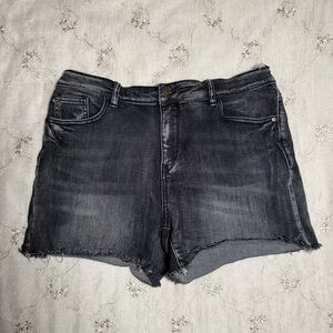 Judy Blue black denim cutoff shorts — size XL